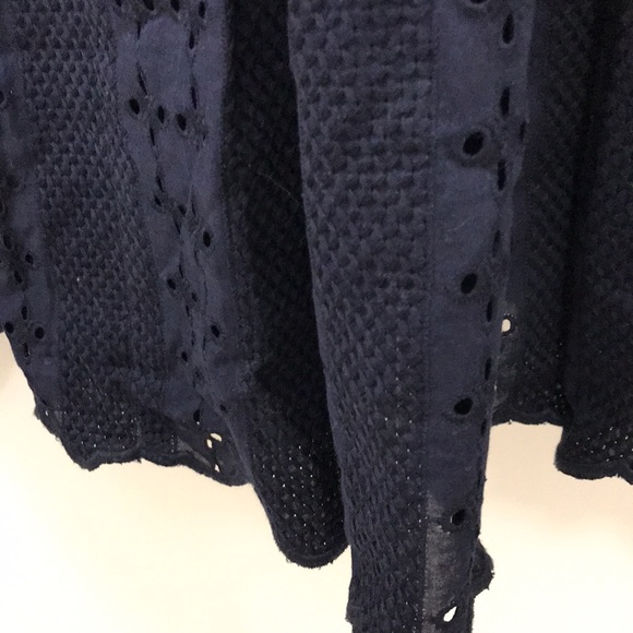 JCrew size 6 Navy eyelet dress. - Picture 2 of 8